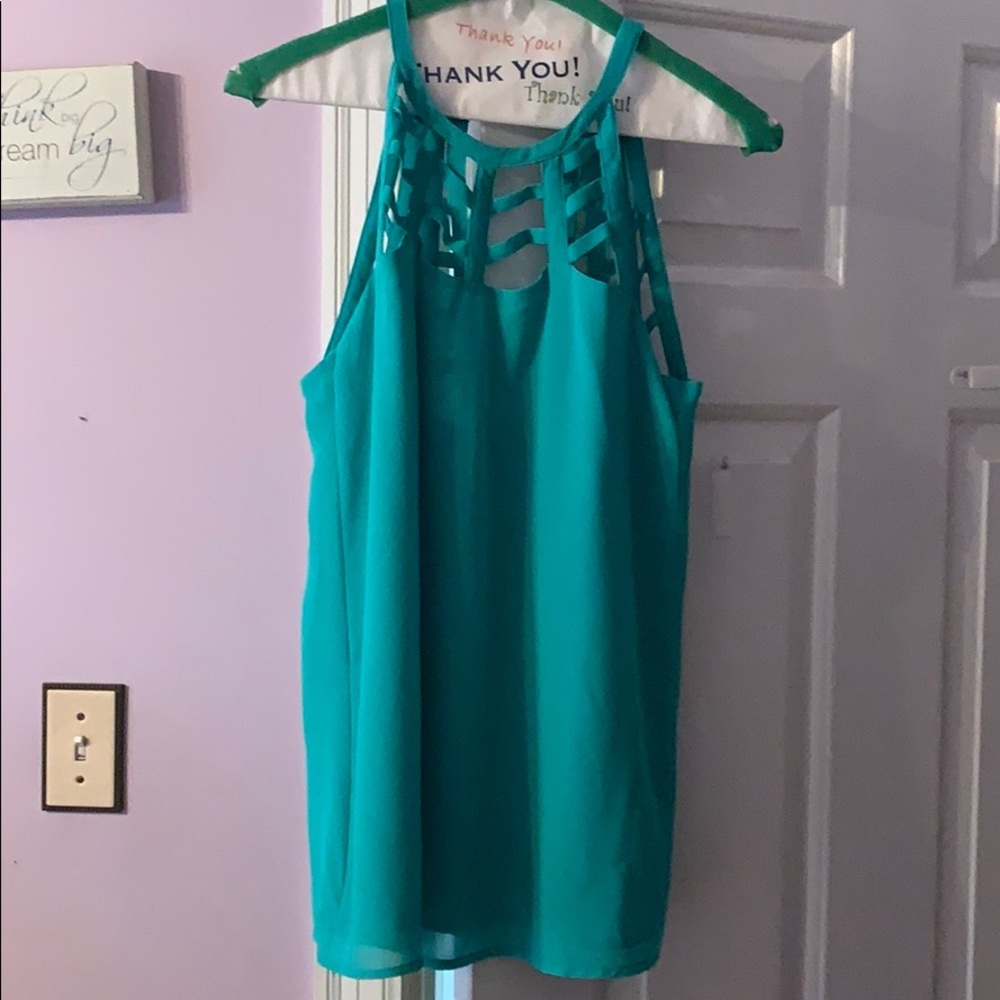 Teal tank top